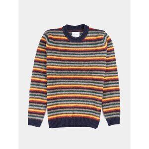 Norse Projects Sigfred Brushed Stripe Multi Color New Pure Wool Sweater XL